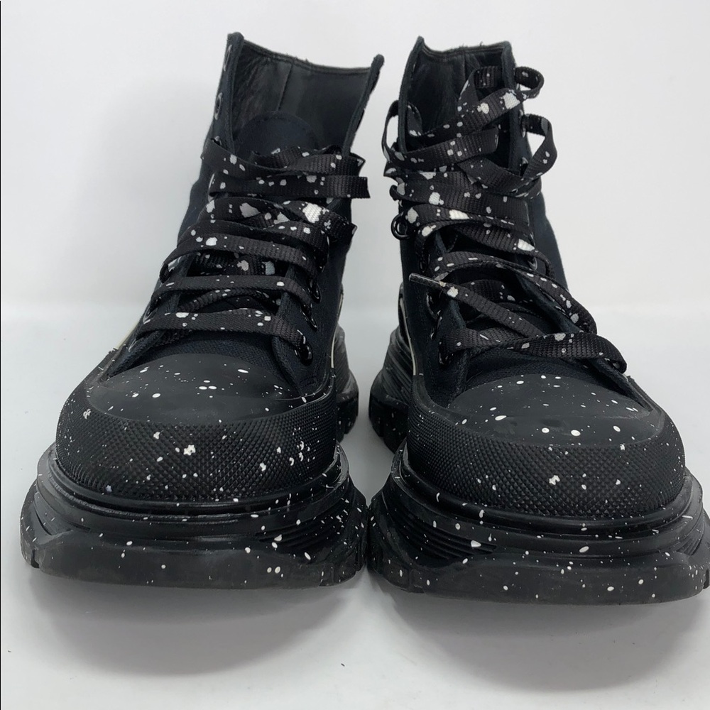 Alexander McQueen Paint Tread Slick High Black 682413 Men’s Sneakers - Size 41 - Picture 10 of 13